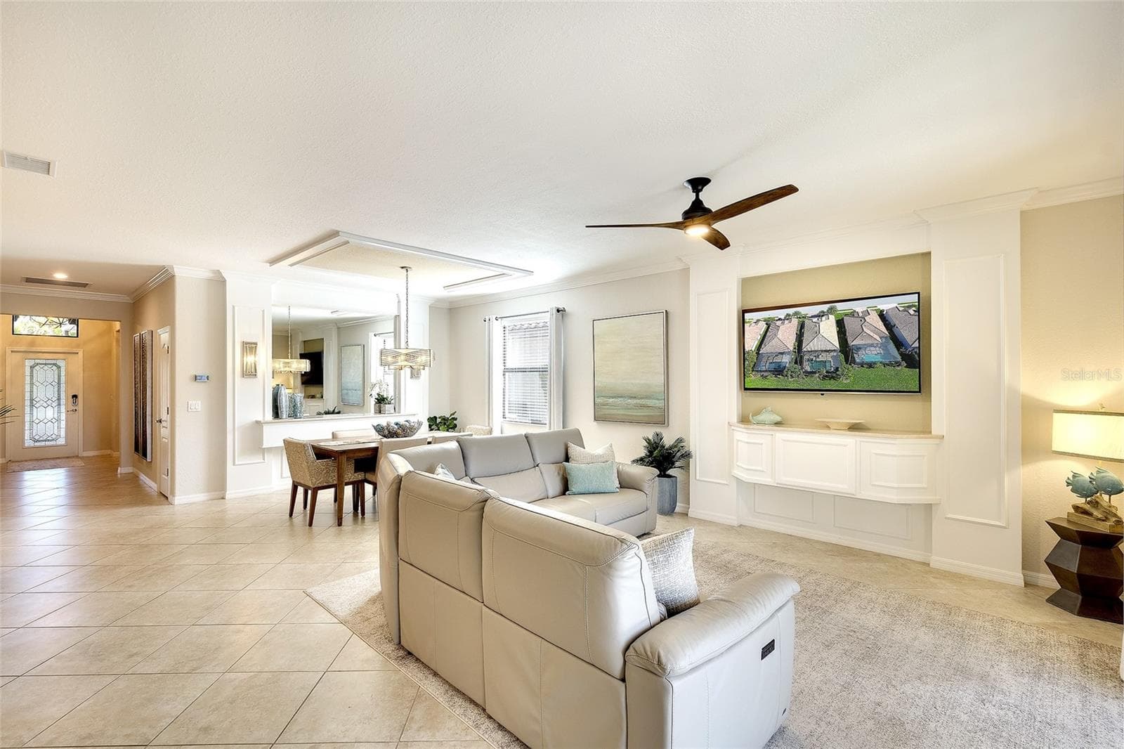 Great Room- Open Concept Living & Dining Room - 7130 QUIET CREEK DR, BRADENTON