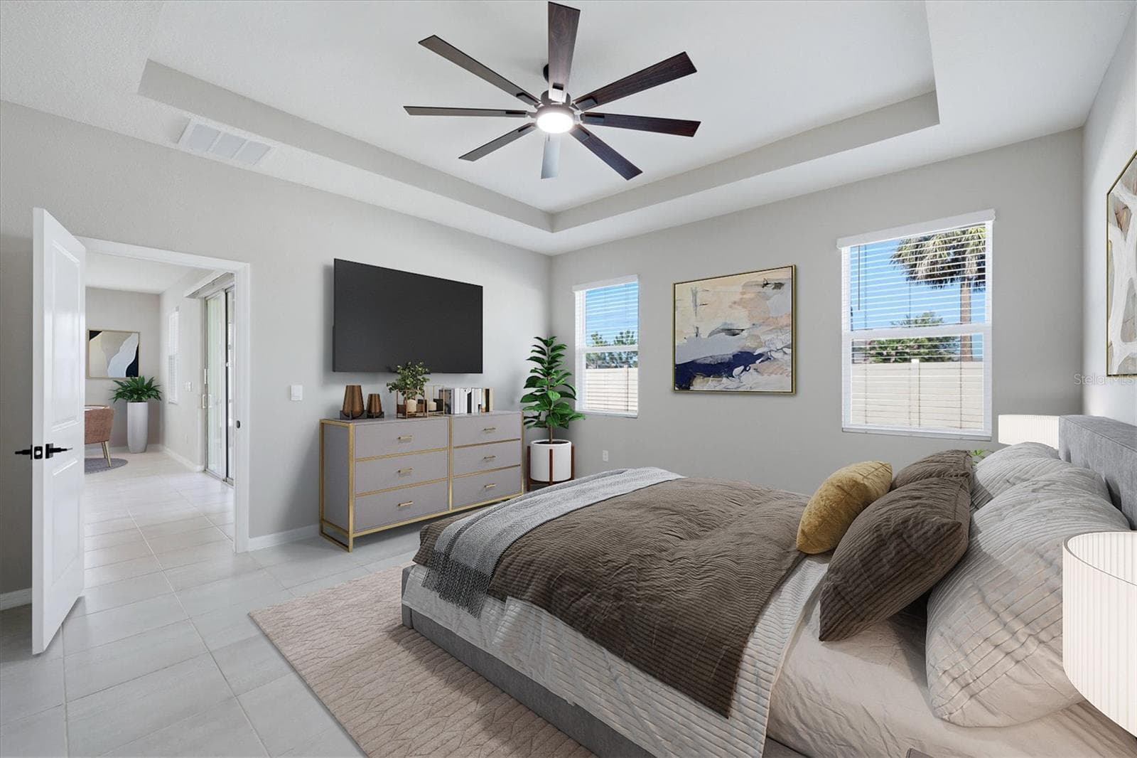 Virtual Stage Primary Bedroom - 12413 DORA TRL, PARRISH