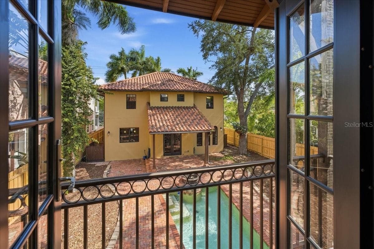 French Doors / Aluminum Wrought Handrail - 1719 7TH ST, SARASOTA