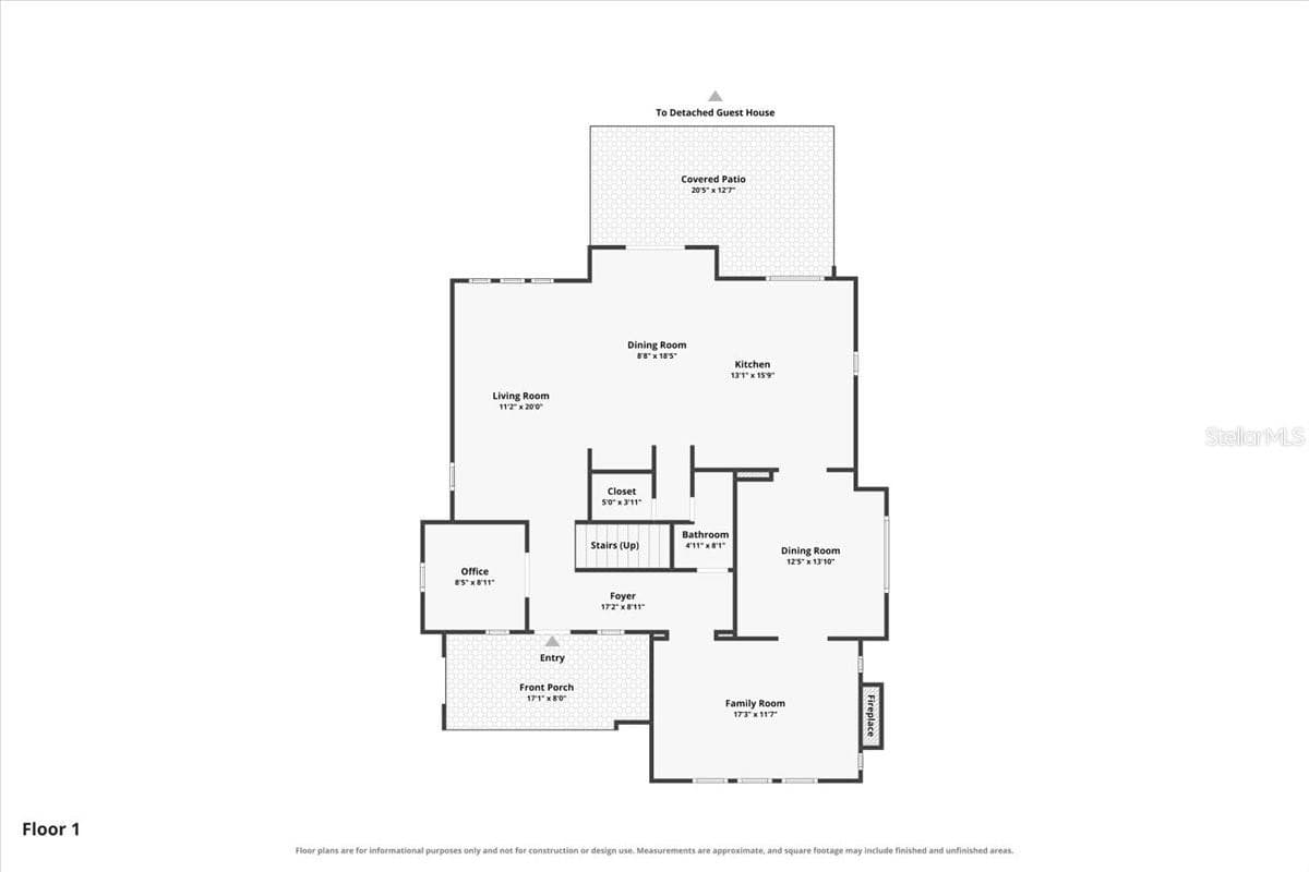 Primary Residence Floor Plan - First Floor - 1719 7TH ST, SARASOTA