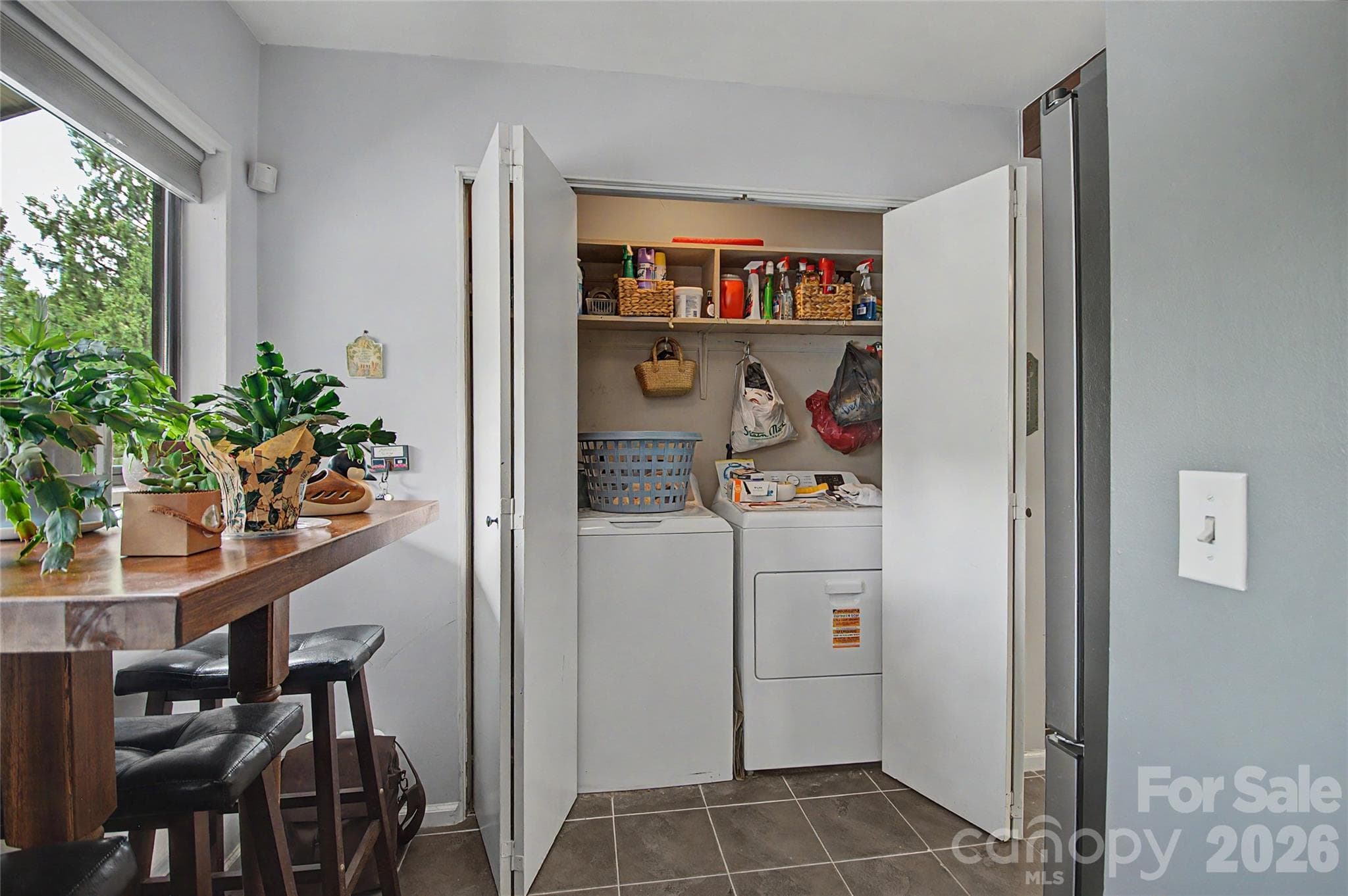 Breakfast Area and Laundry Closet - 8 Lakemoor Lane, Hendersonville