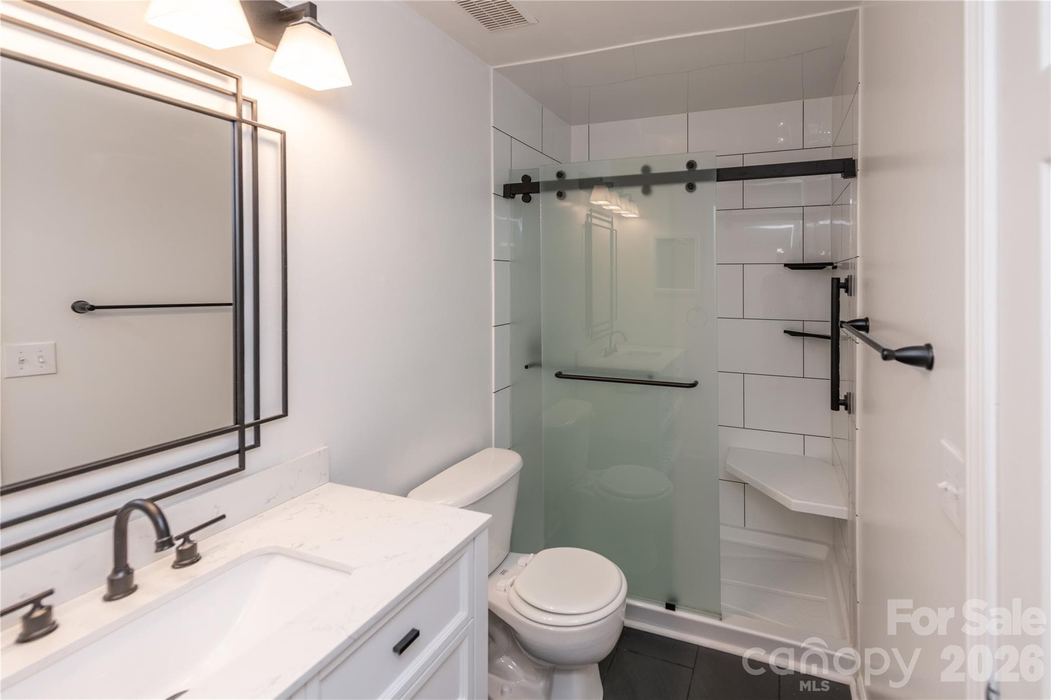 Updated upstairs ensuite bathroom - 266 Kendra Drive SW, Concord