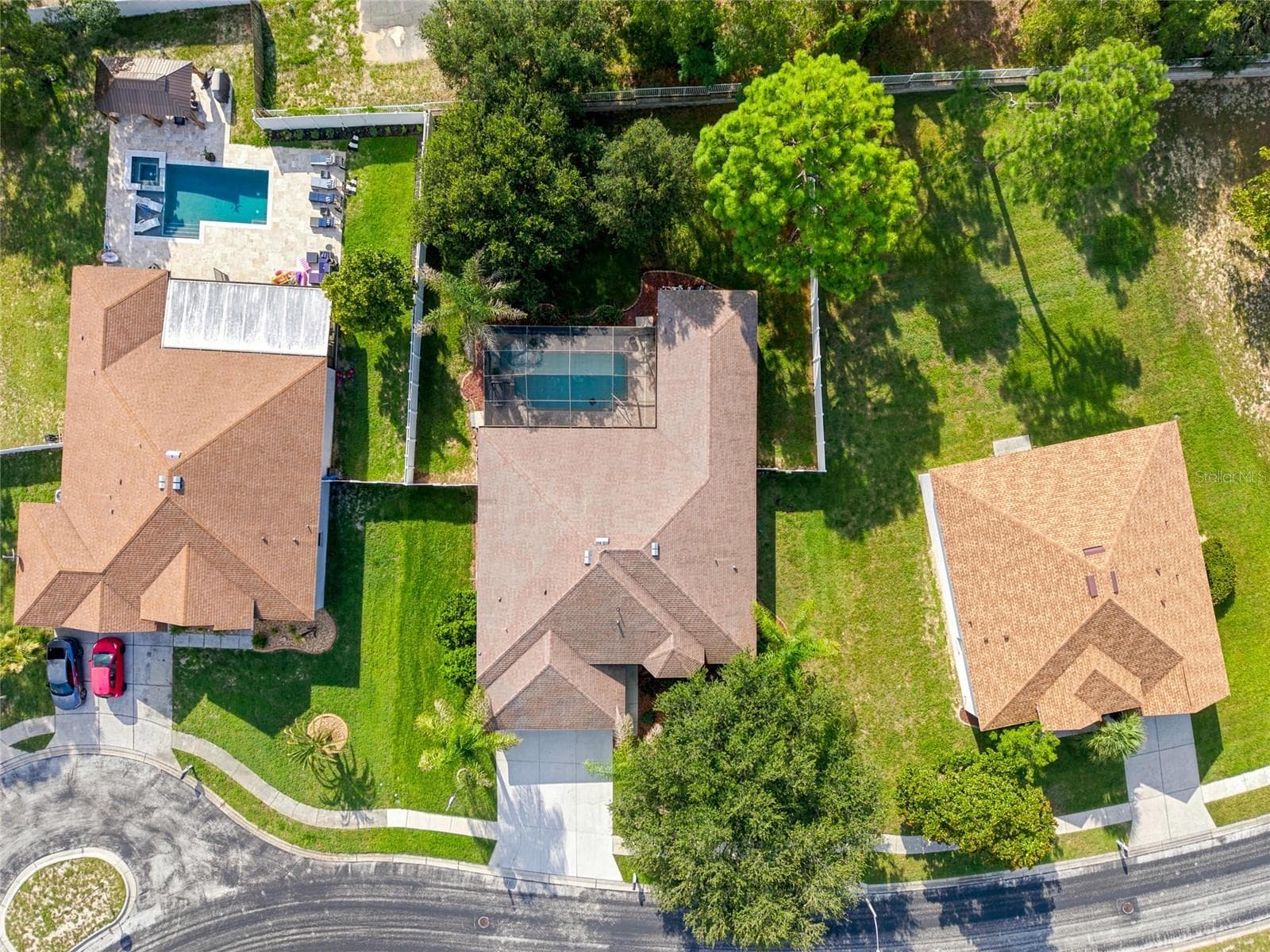 Aerial Backayrd - 5517 GREYSTONE DR, SPRING HILL