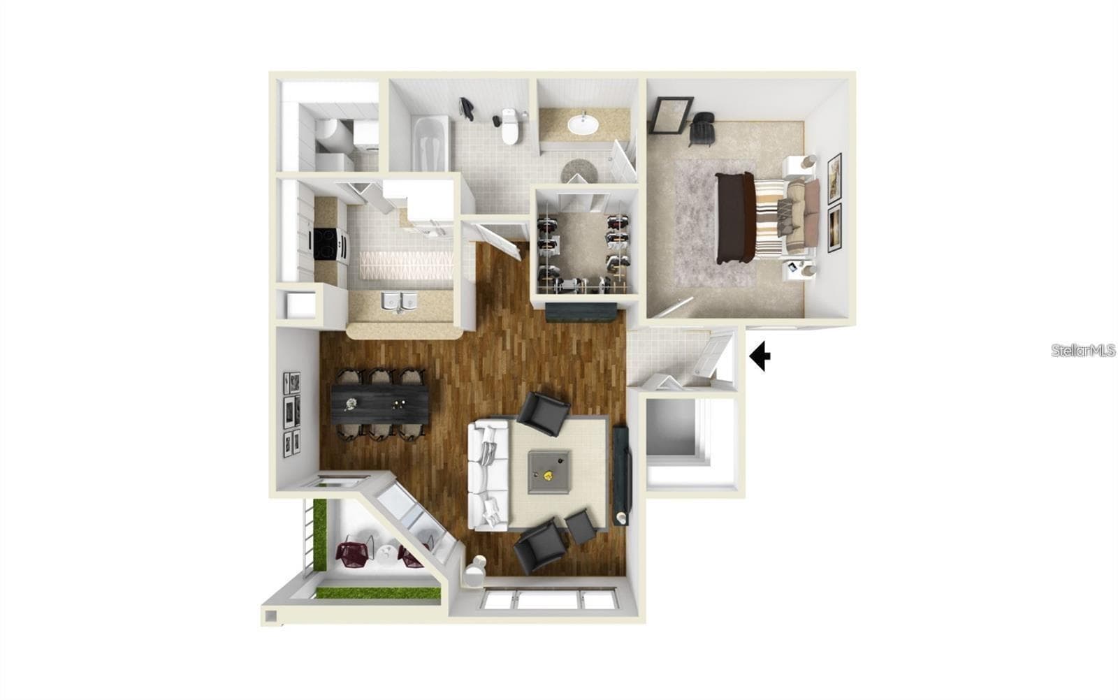 Condo floor plan - 2336 MID TOWN TER #932, ORLANDO