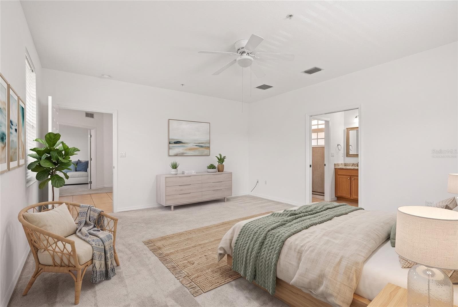 Virtually staged 2nd primary bedroom - 2309 JESSIE HARBOR DR #2402, OSPREY