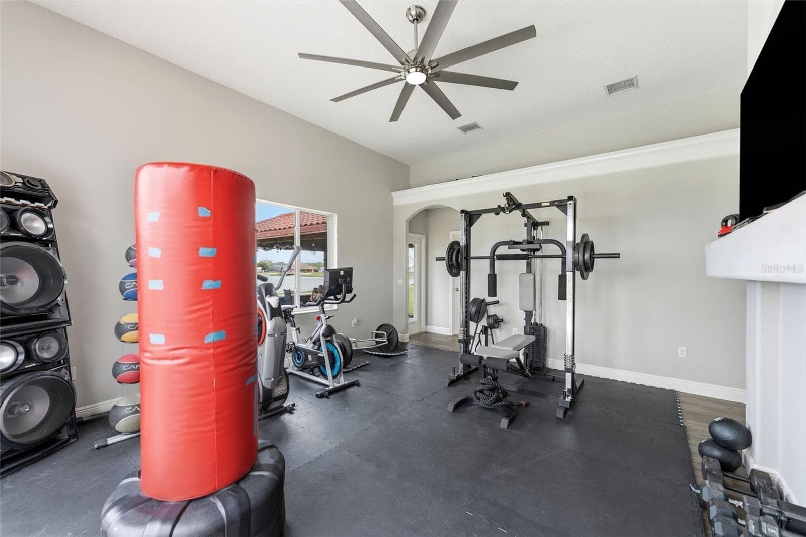 Large Bonus Room at Rear of Home Currently Used As a Training Gym - 24355 HIDEOUT TRL, LAND O LAKES