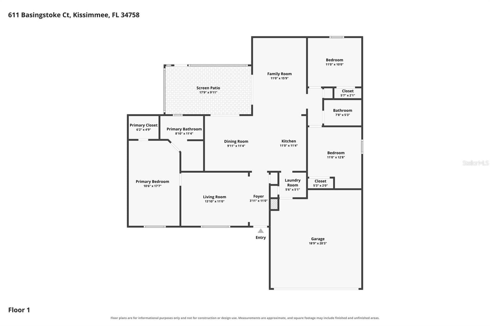 Single Family Residence at 611 BASINGSTOKE CT, KISSIMMEE, photo 21 of 21