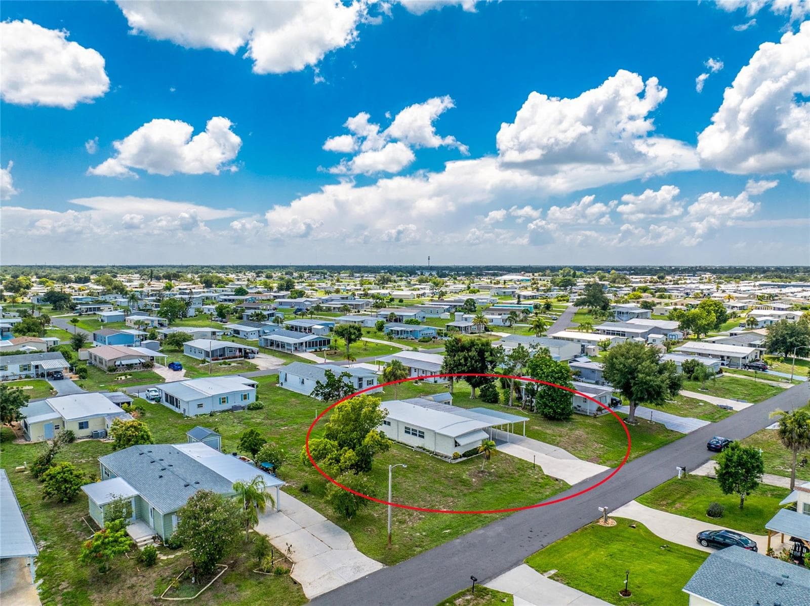 Aerial view of double lots - 1515 SANDERLING DR, ENGLEWOOD