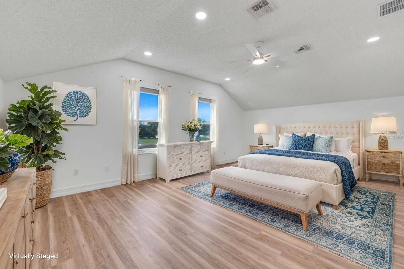 Virtually staged upstairs master bedroom - 16740 GLENBROOK BLVD, CLERMONT