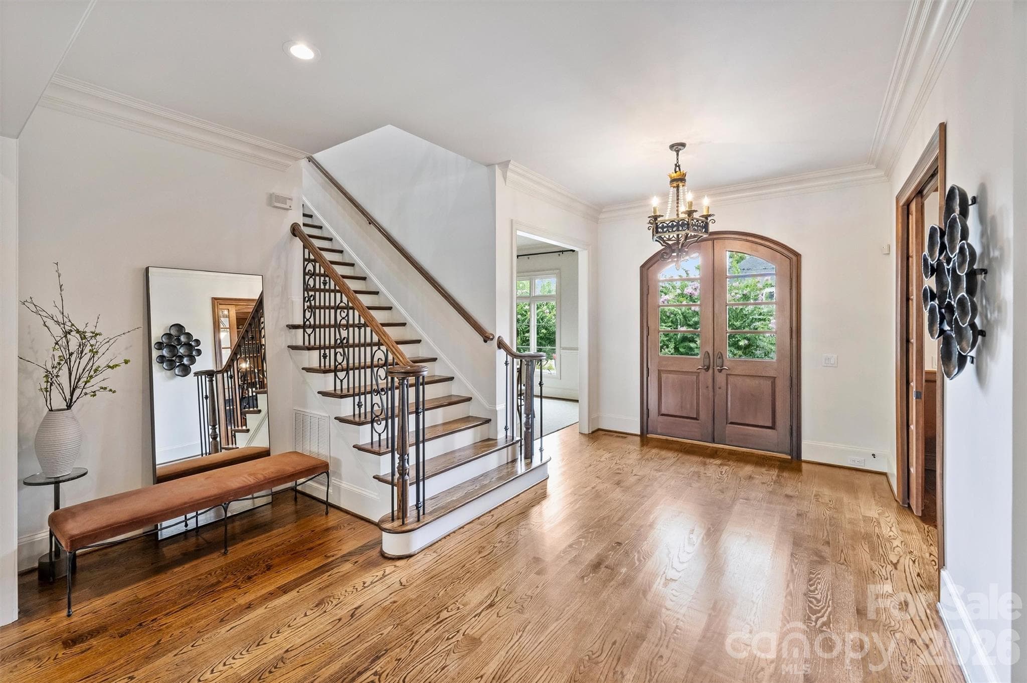 Incredible mahogany front door - 6223 Calley Glenn Lane, Charlotte