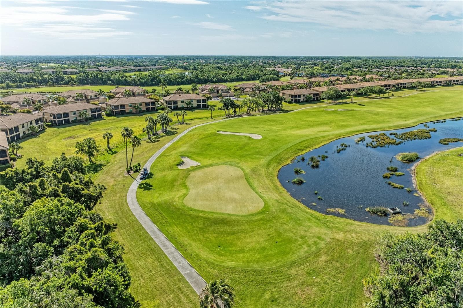 Aerial View of Golf Course - 7130 QUIET CREEK DR, BRADENTON