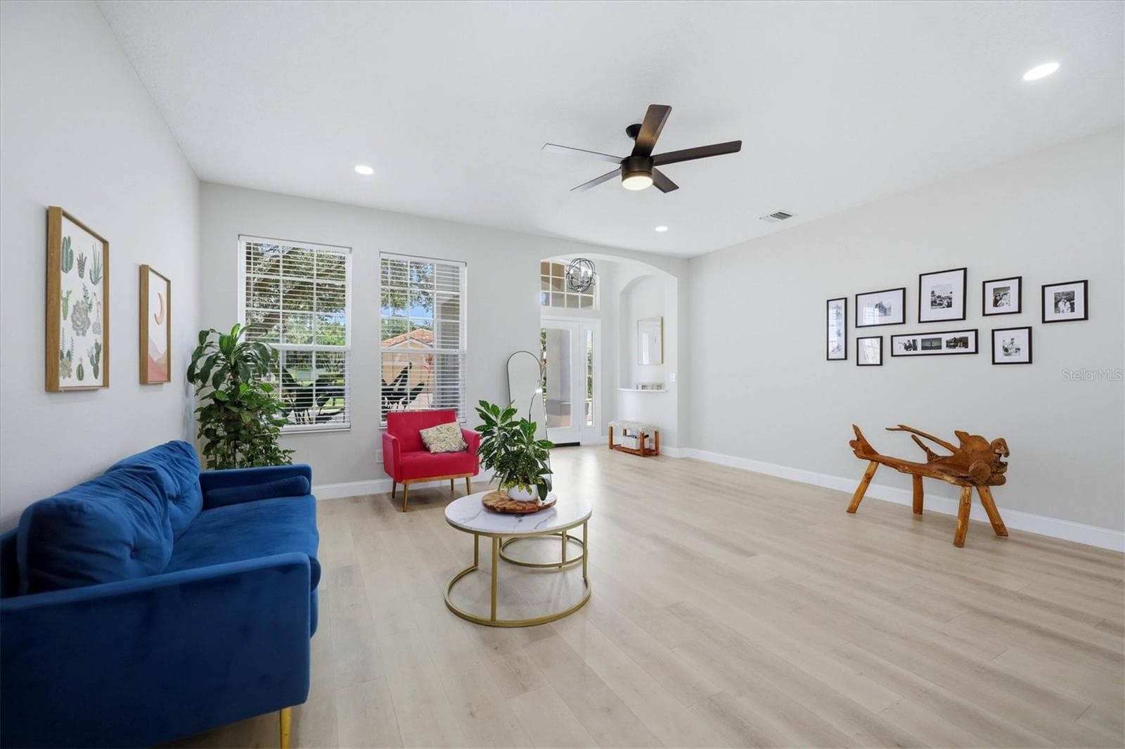 Living Room with luxury vinyl floor - 6904 74TH STREET CIR E, BRADENTON
