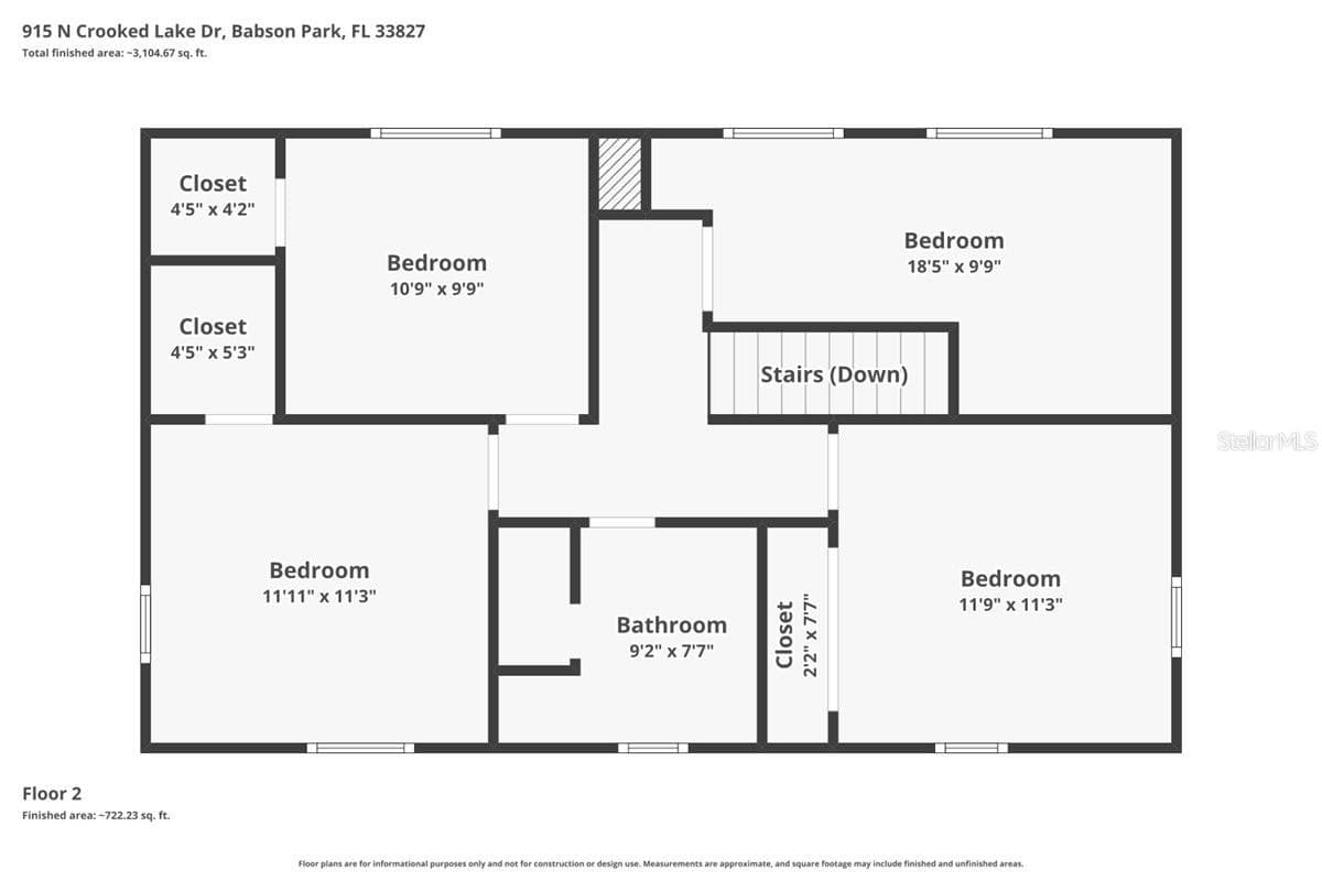2nd Floor - 915 N CROOKED LAKE DR, BABSON PARK