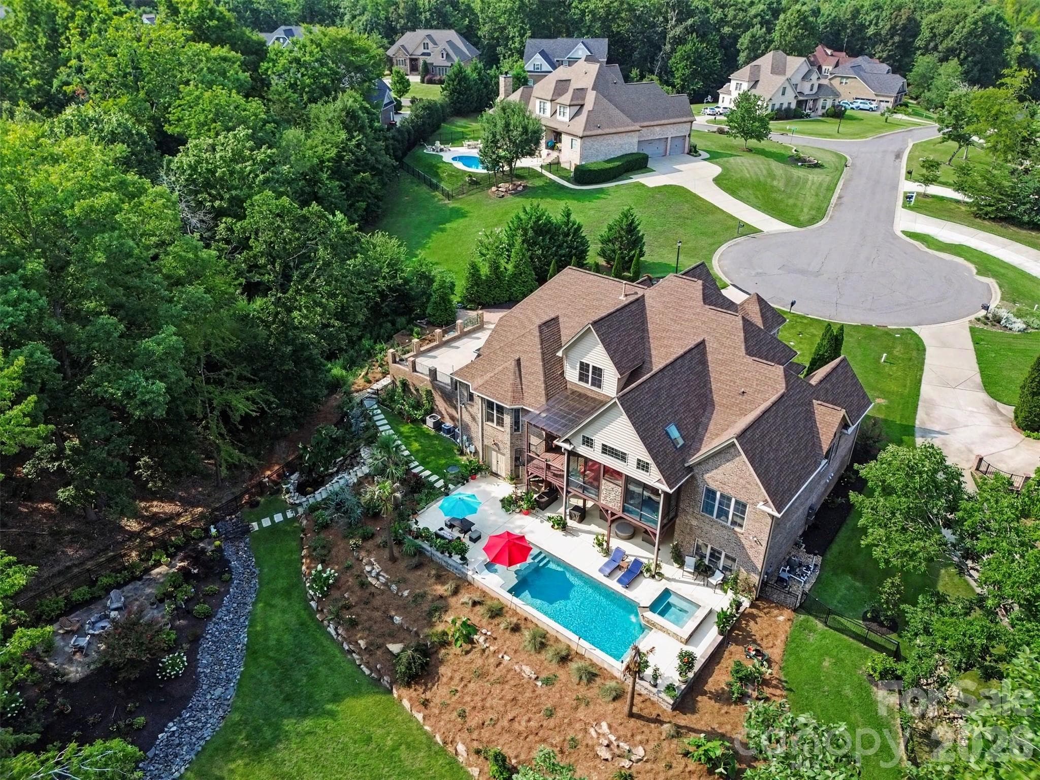 Private Aerial Estate View - 470 Swift Creek Cove, Lake Wylie
