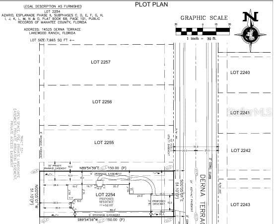 14525 Derna Terrace Plot Plan - 14525 DERNA TER, BRADENTON