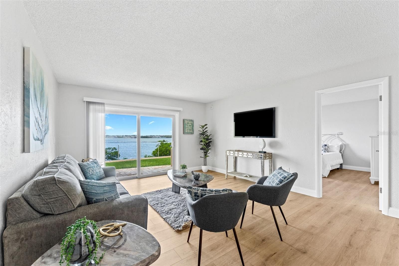 View to the Intracoastal and Primary bedroom. - 3606 S PENINSULA DR #102, PORT ORANGE