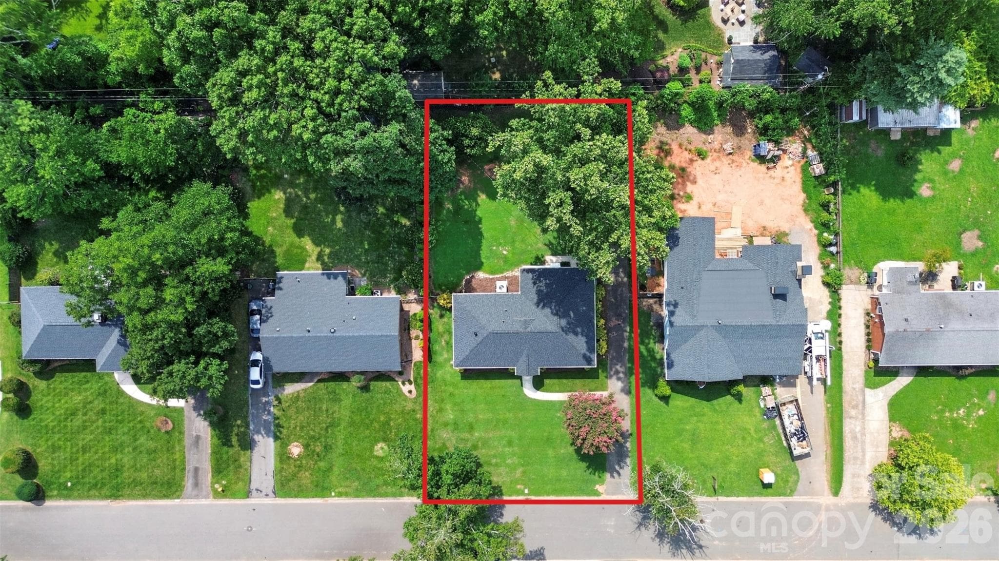 Lot lines for the home - 4726 Walden Court, Charlotte