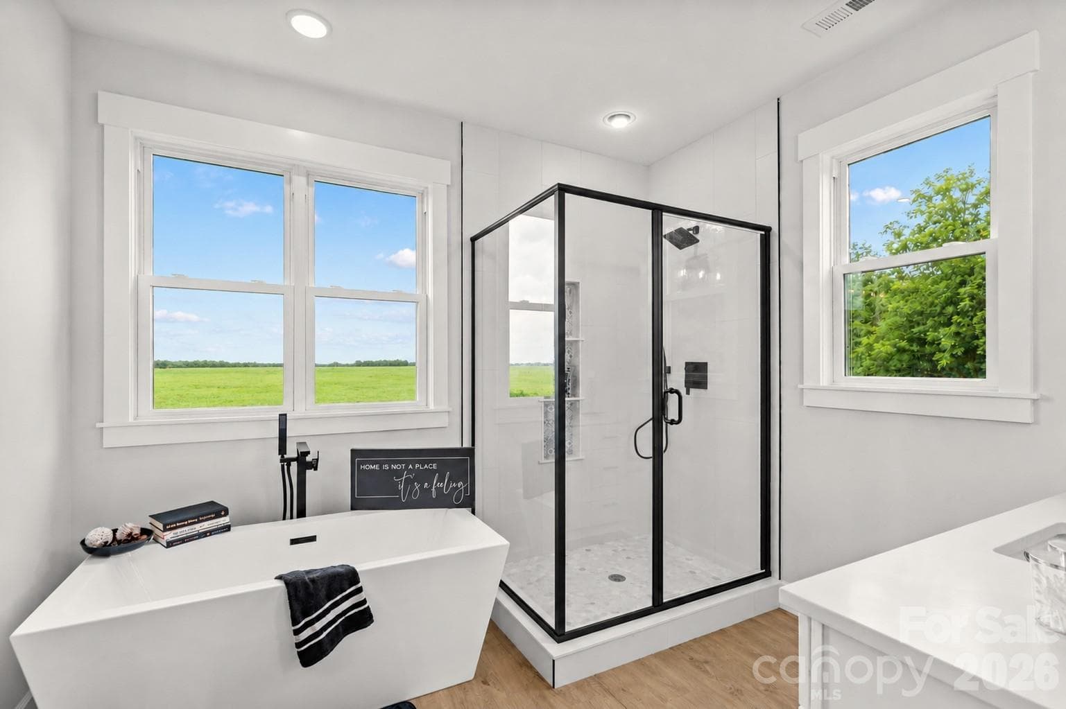 Main Bath has glass Shower & Roman style soaking Tub. - 1205 Coppergate Drive, Salisbury