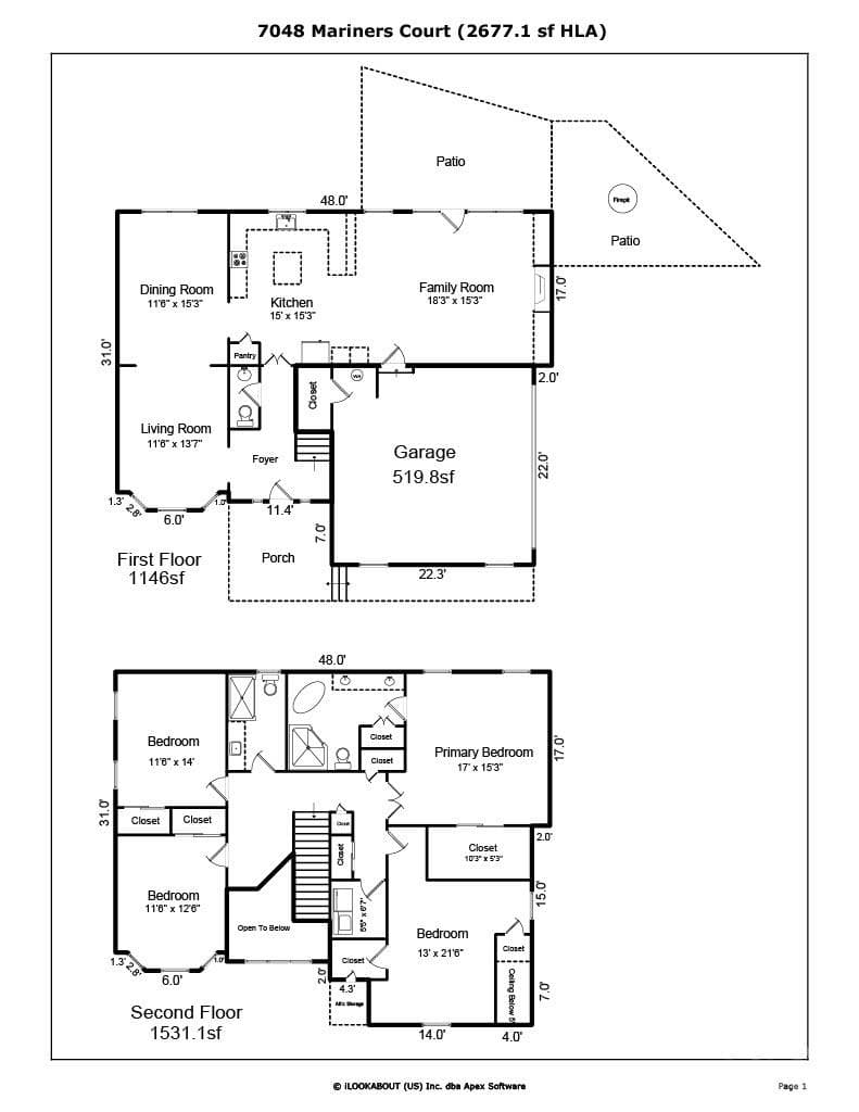 Floor Plan - 7048 Mariners Court, Tega Cay