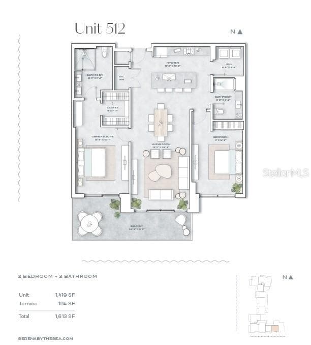 512 Floor Plan - 1020 SUNSET POINT RD #512, CLEARWATER
