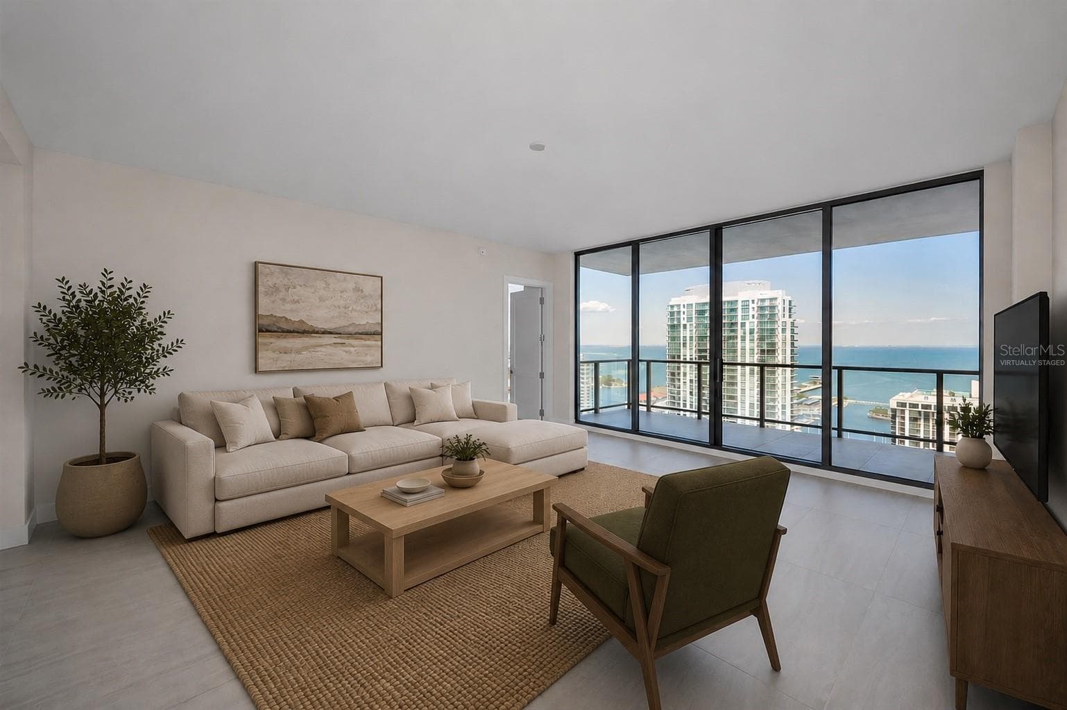 Virtually Staged - Great Room - 275 1ST AVE S #3503, ST PETERSBURG