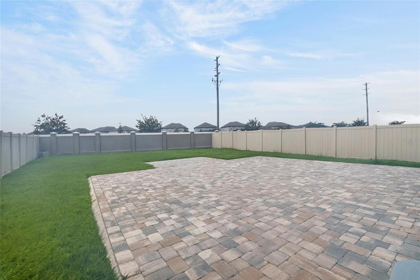 Outside Backyard Paver Patio - 31814 BARREL WAVE WAY, WESLEY CHAPEL