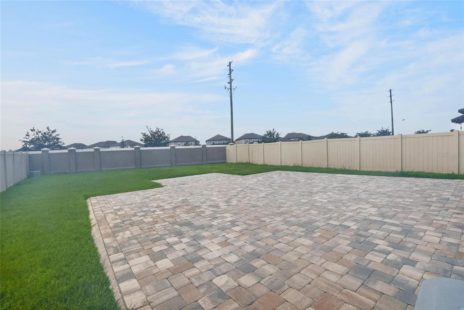 Outside Backyard Paver Patio - 31814 BARREL WAVE WAY, WESLEY CHAPEL