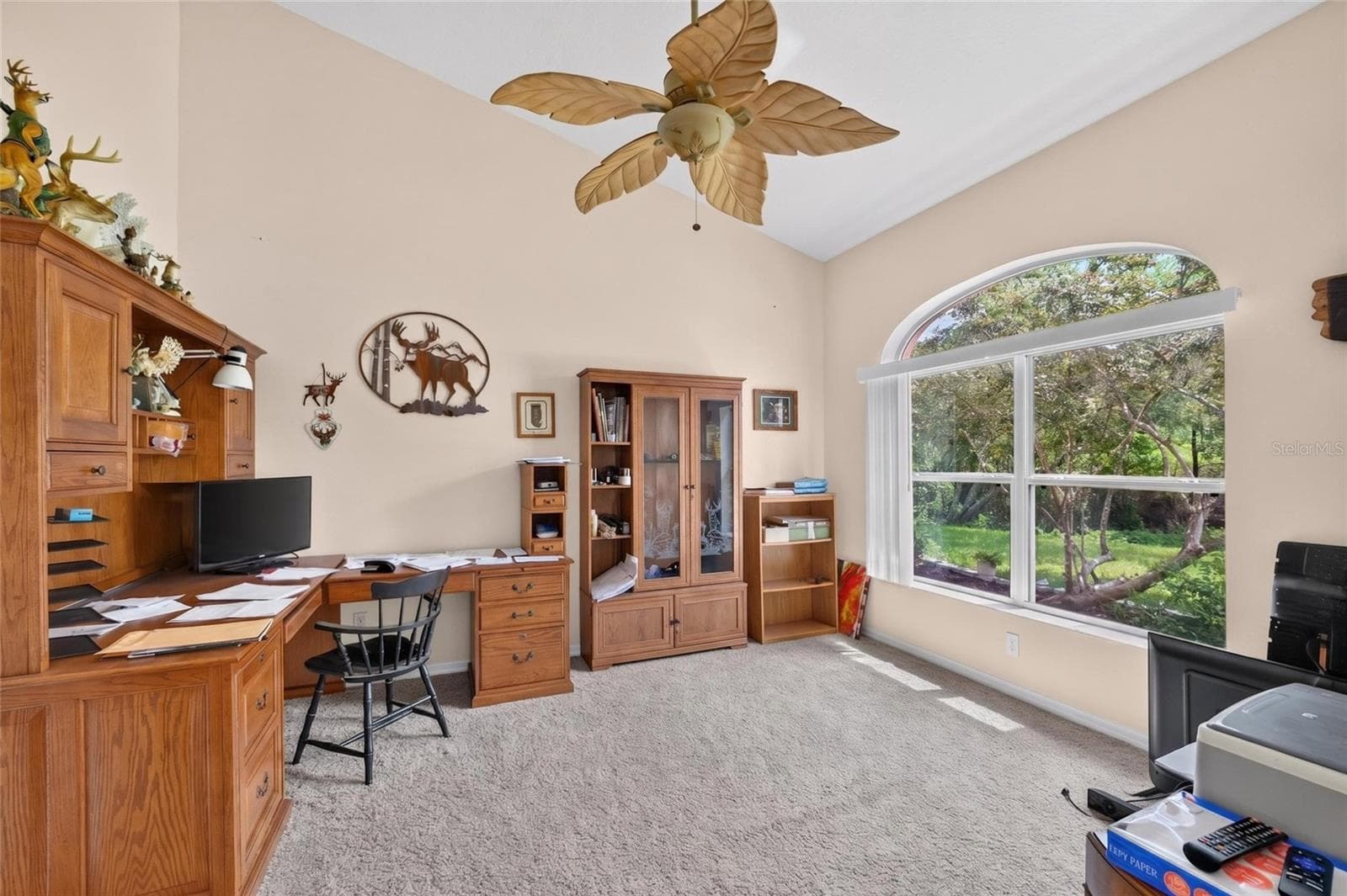 Office with Windows and Vaulted Ceiling - 19040 NW 88TH AVENUE RD, REDDICK
