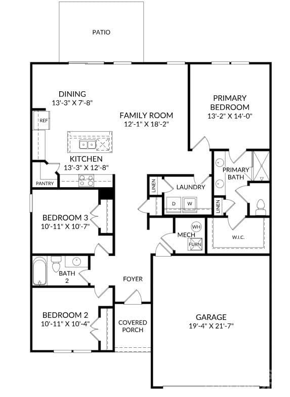 Main Level - 3021 Shaver Ridge Lane, Charlotte
