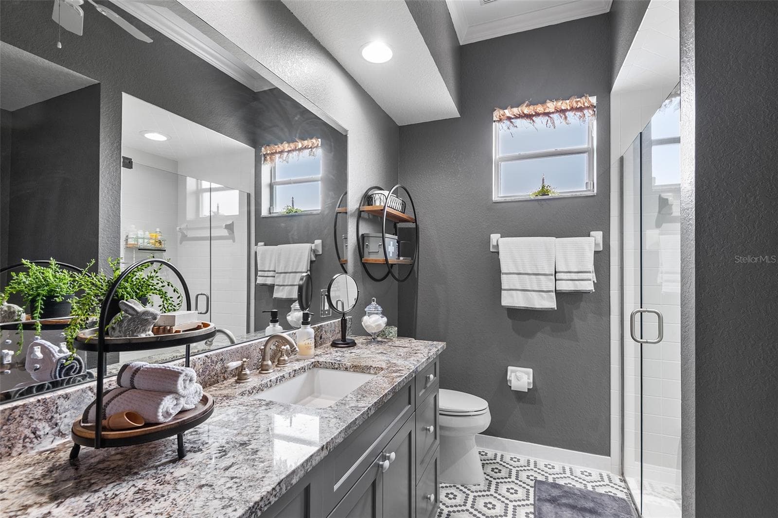 Second Bath with Custom Tile Flooring - 4040 PALMA CEIA CIR, WINTER HAVEN