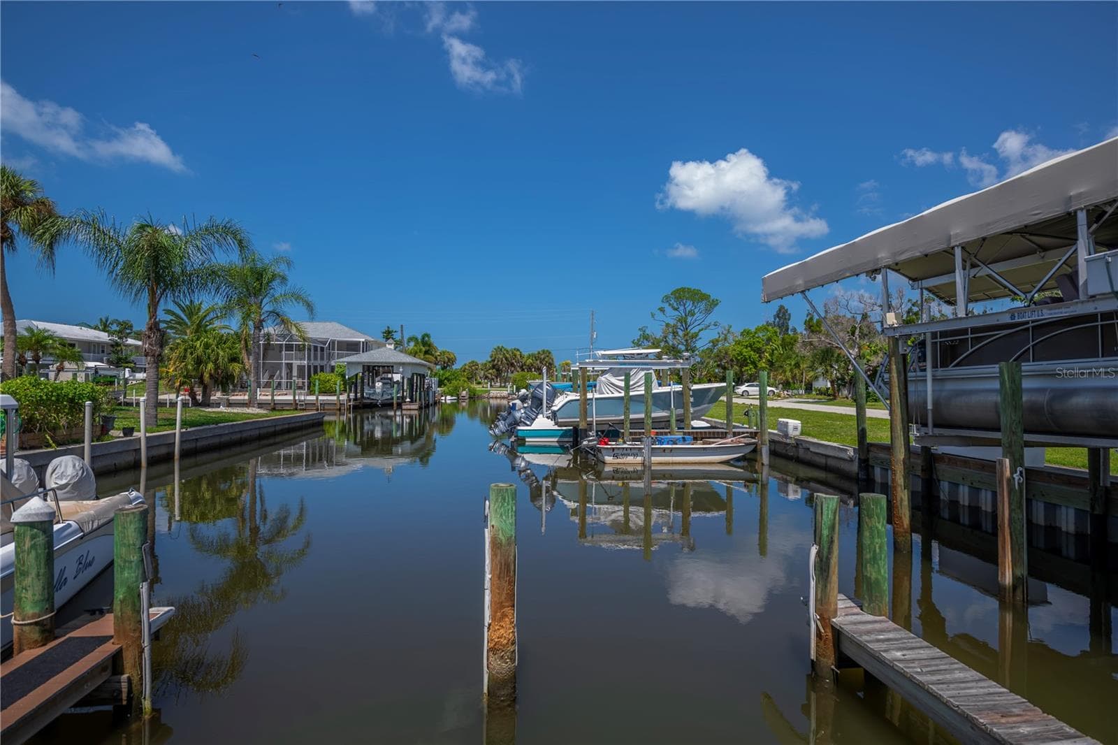 View from the canal - 8152 SEASHELL ST, ENGLEWOOD