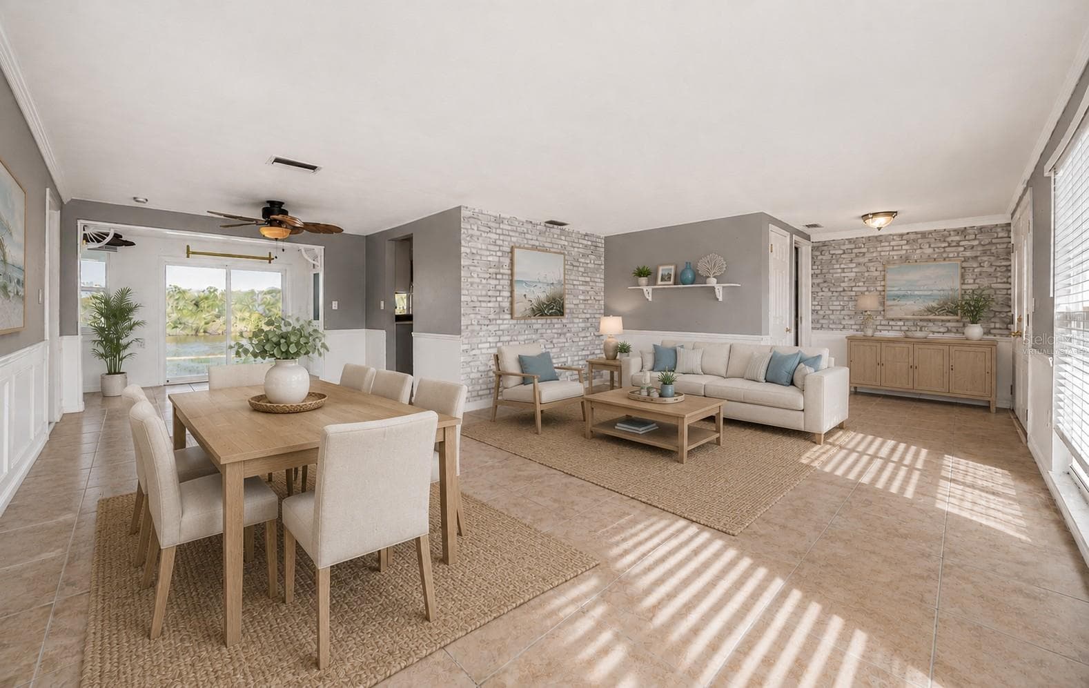 LR & DR Virtually Staged - 3627 GRAYTON DR, NEW PORT RICHEY