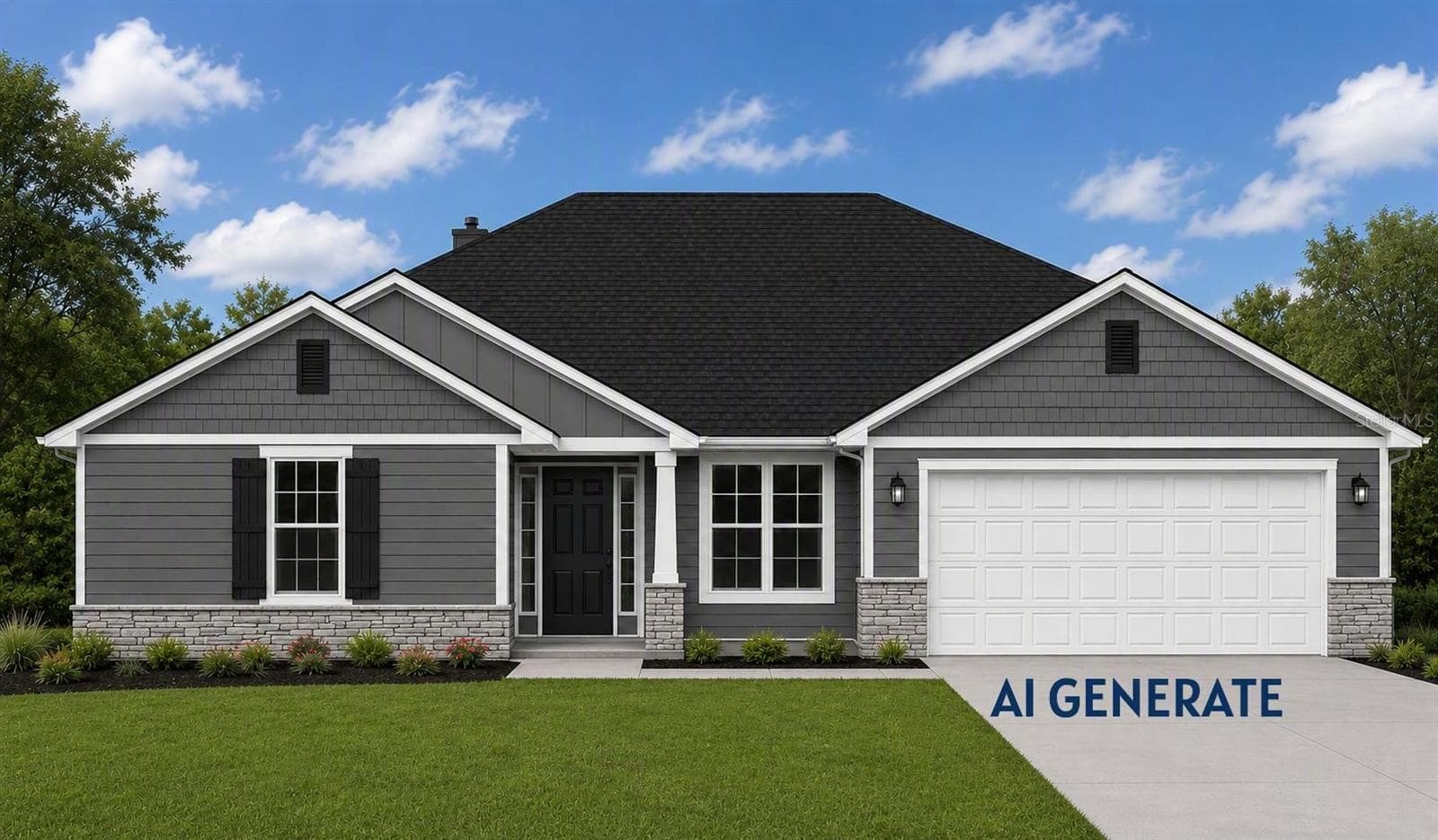 AI GENERATED RENDERING SHOWING COLORS CHOSEN - 133 SW BELLFLOWER DR, LAKE CITY