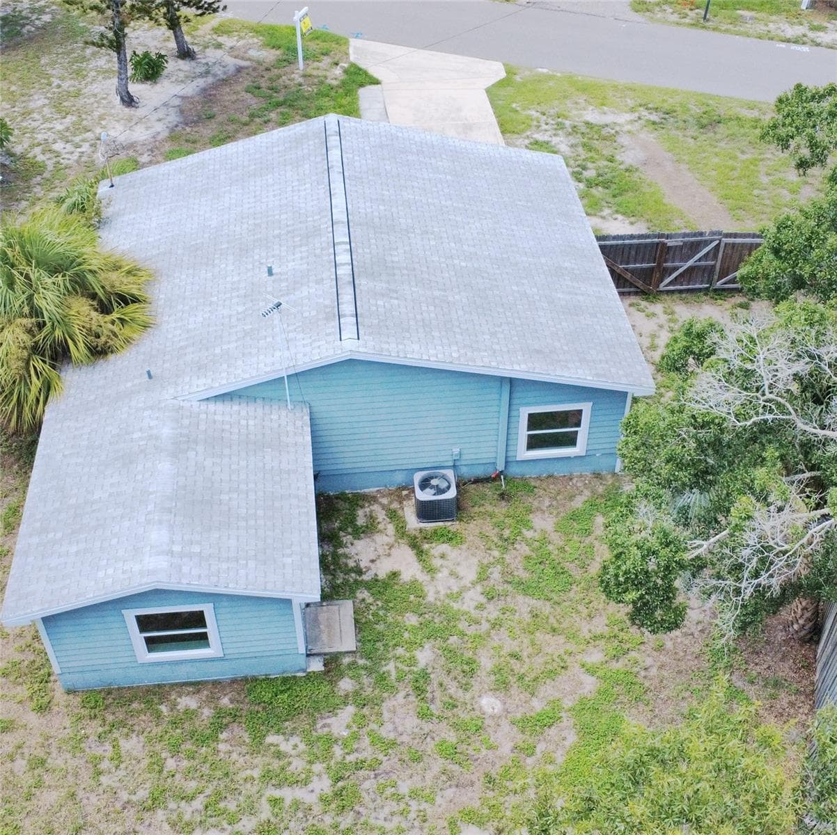 Backyard Arial - 623 DEXTER DR, DUNEDIN