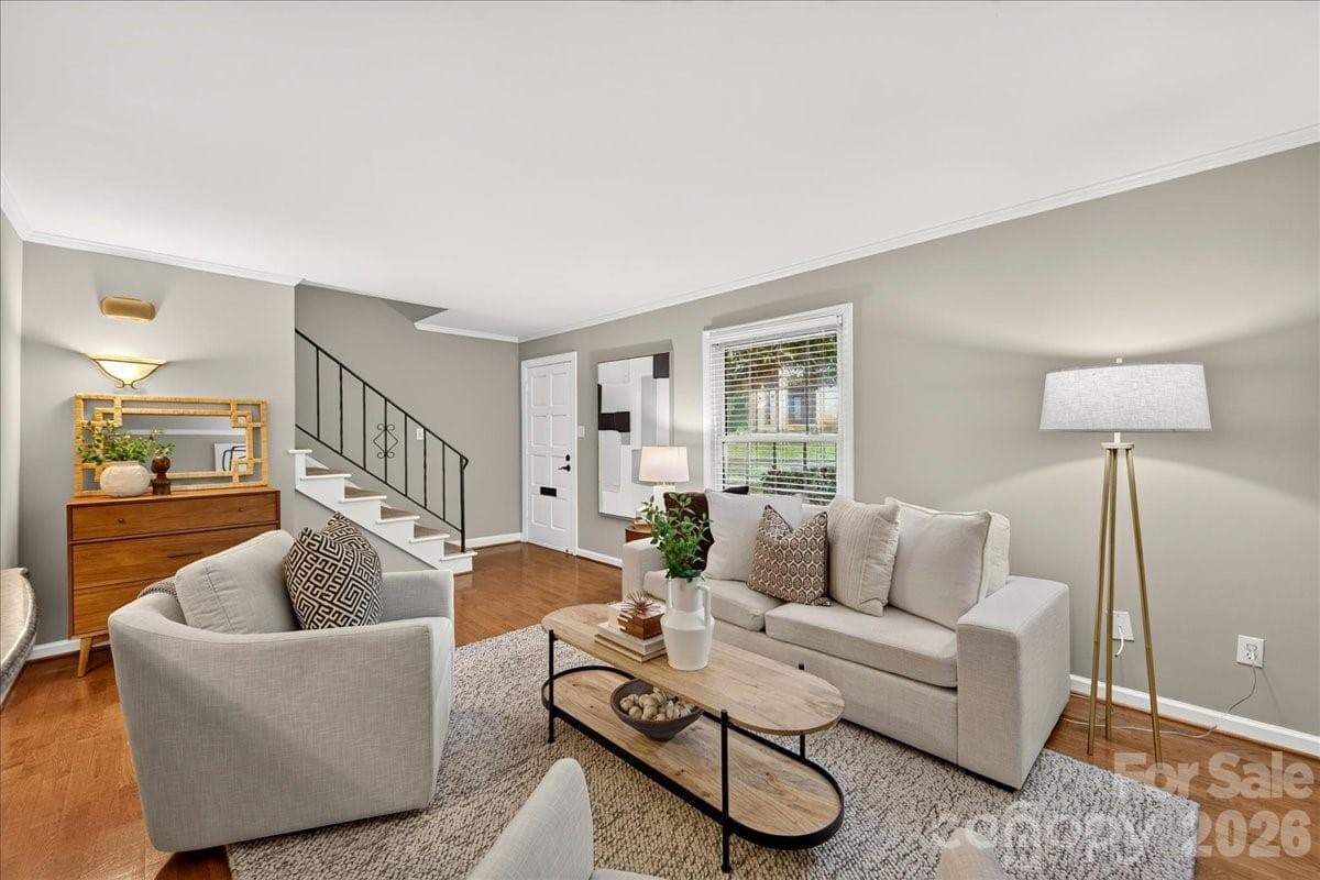 Living Room - 1700 Roxborough Road, Charlotte