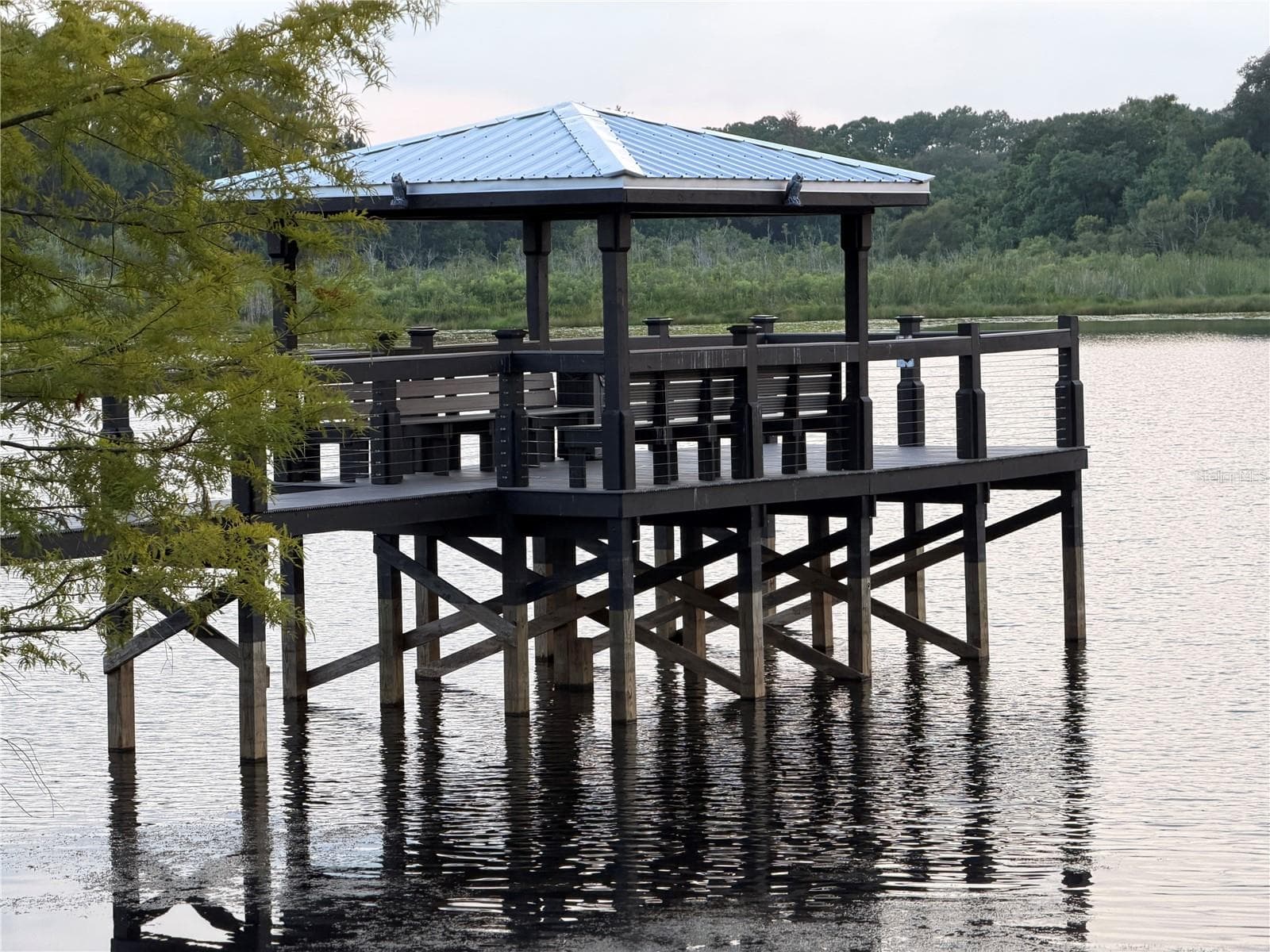 Picturesque Dock and Lake with Lake Mary Prep School on the South border of the Lake - 483 VIA TUSCANY LOOP, LAKE MARY