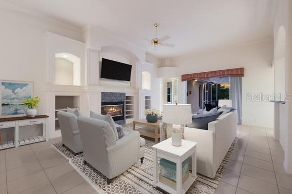 Great room-Virtual staged - 8428 MISTY MORNING CT, LAKEWOOD RANCH