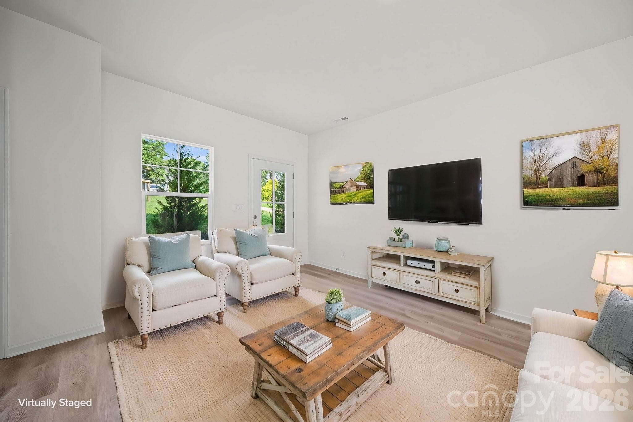 Great Room Unit A Virtually Staged - 511 N Hill Street, Dallas
