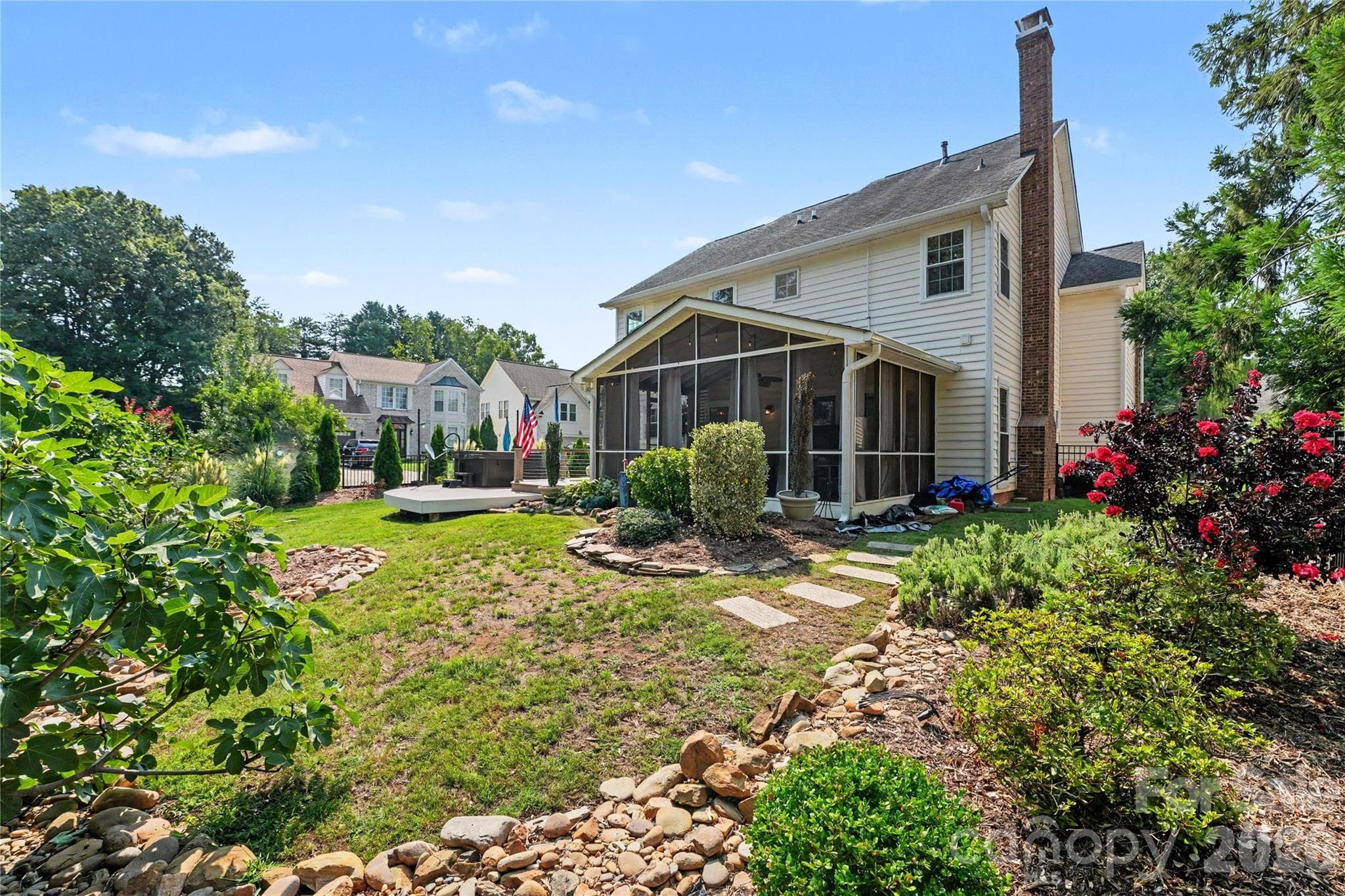 Beautifully landscaped yard with mature plantings. - 17205 Asti Court, Cornelius