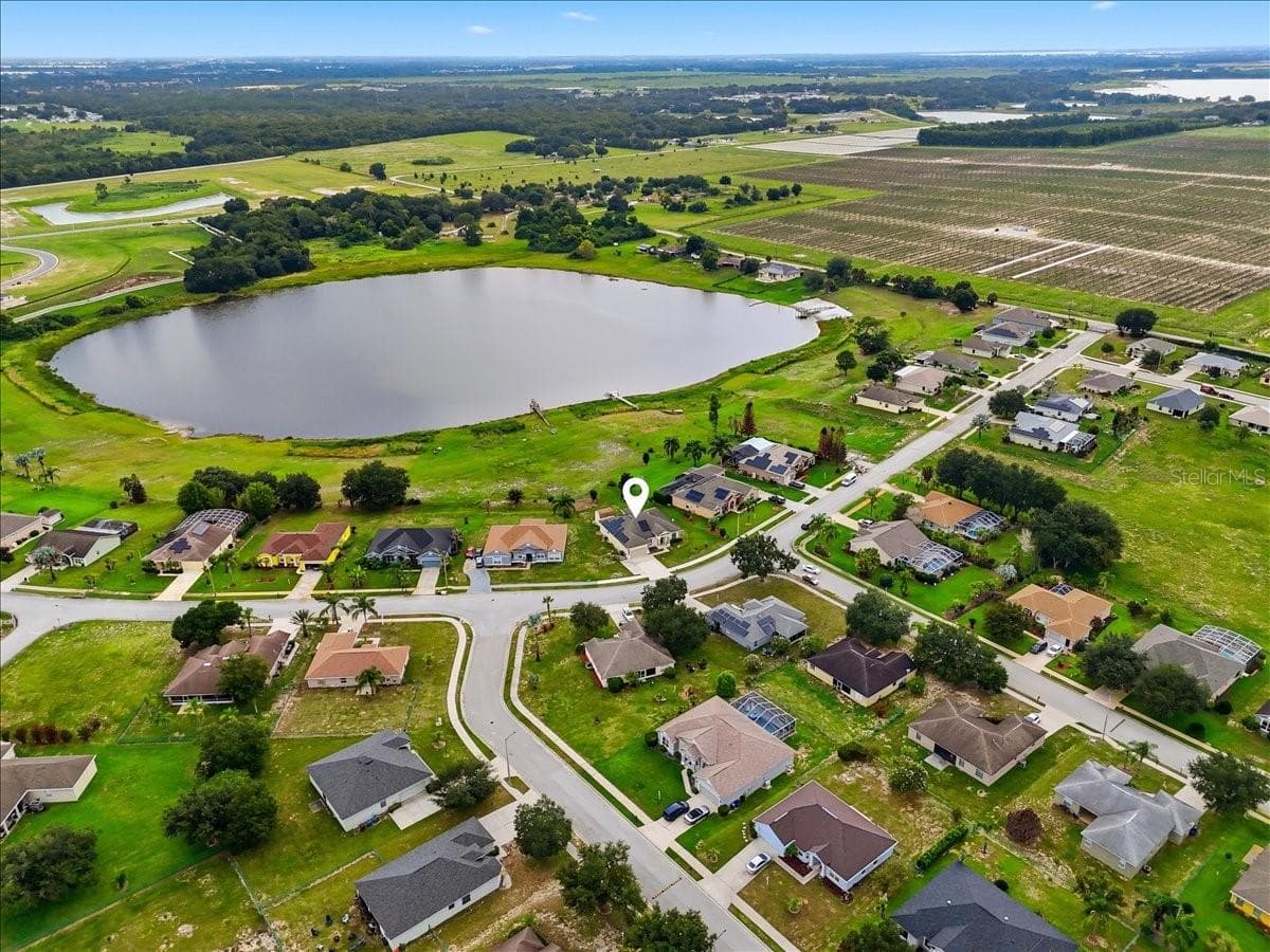 Aerial Viewed Location Pin - 4387 DINNER LAKE BLVD, LAKE WALES