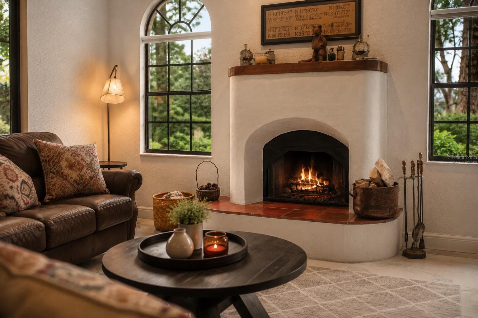 Virtually StagedLiving room - 10307 WATERS EDGE CT, WEEKI WACHEE