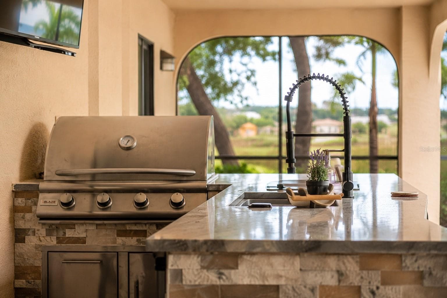 outdoor kitchen - 10307 WATERS EDGE CT, WEEKI WACHEE