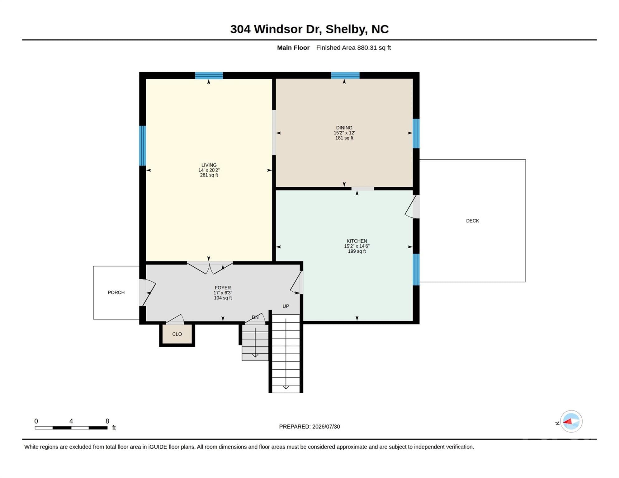 main level - 304 Windsor Drive, Shelby