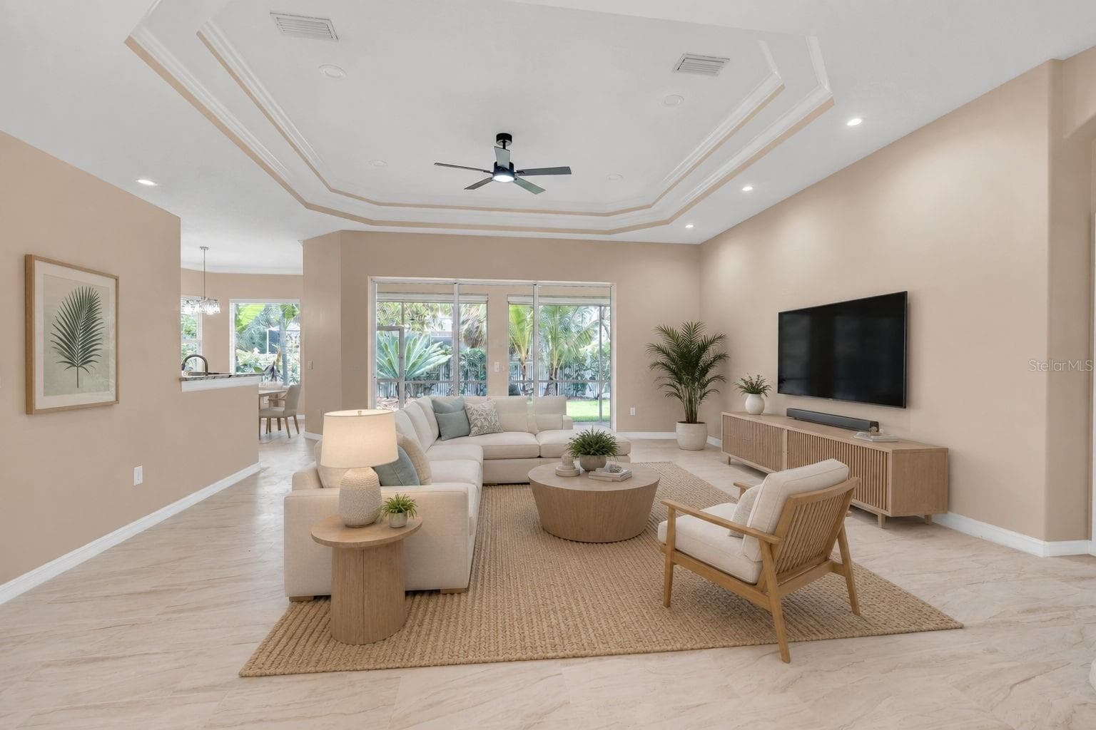 Virtual Living Room furniture - 1036 OAK MEADOW LN, OSPREY