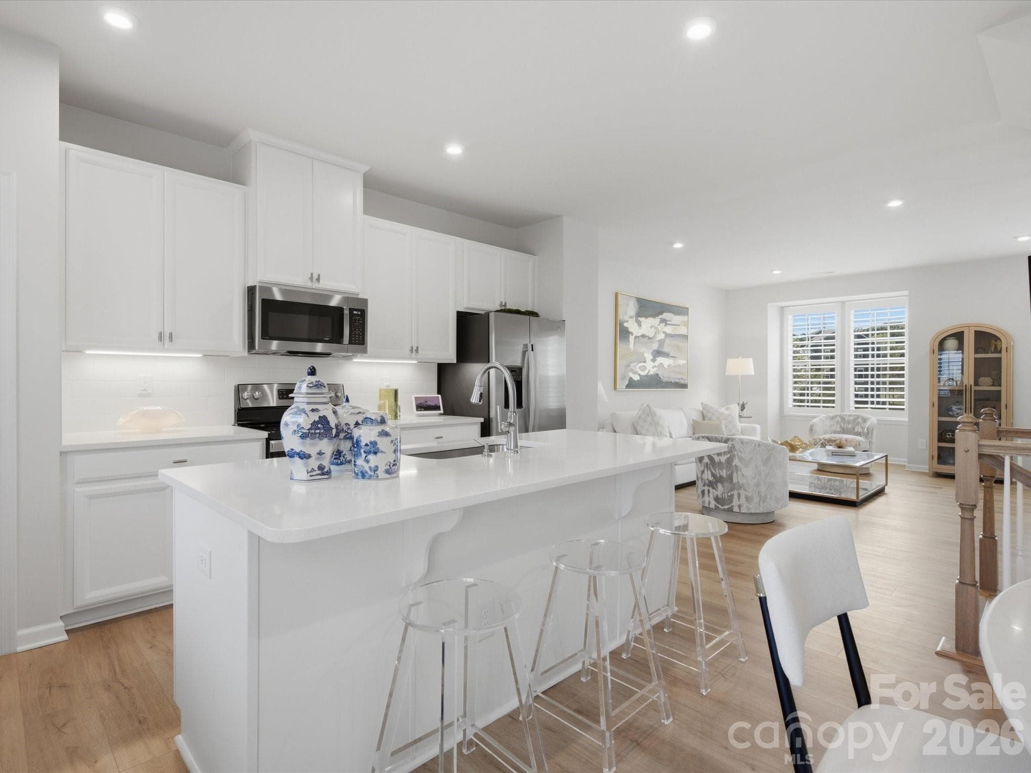 Kitchen with large center island. - 4014 Edenborn Lane, Charlotte