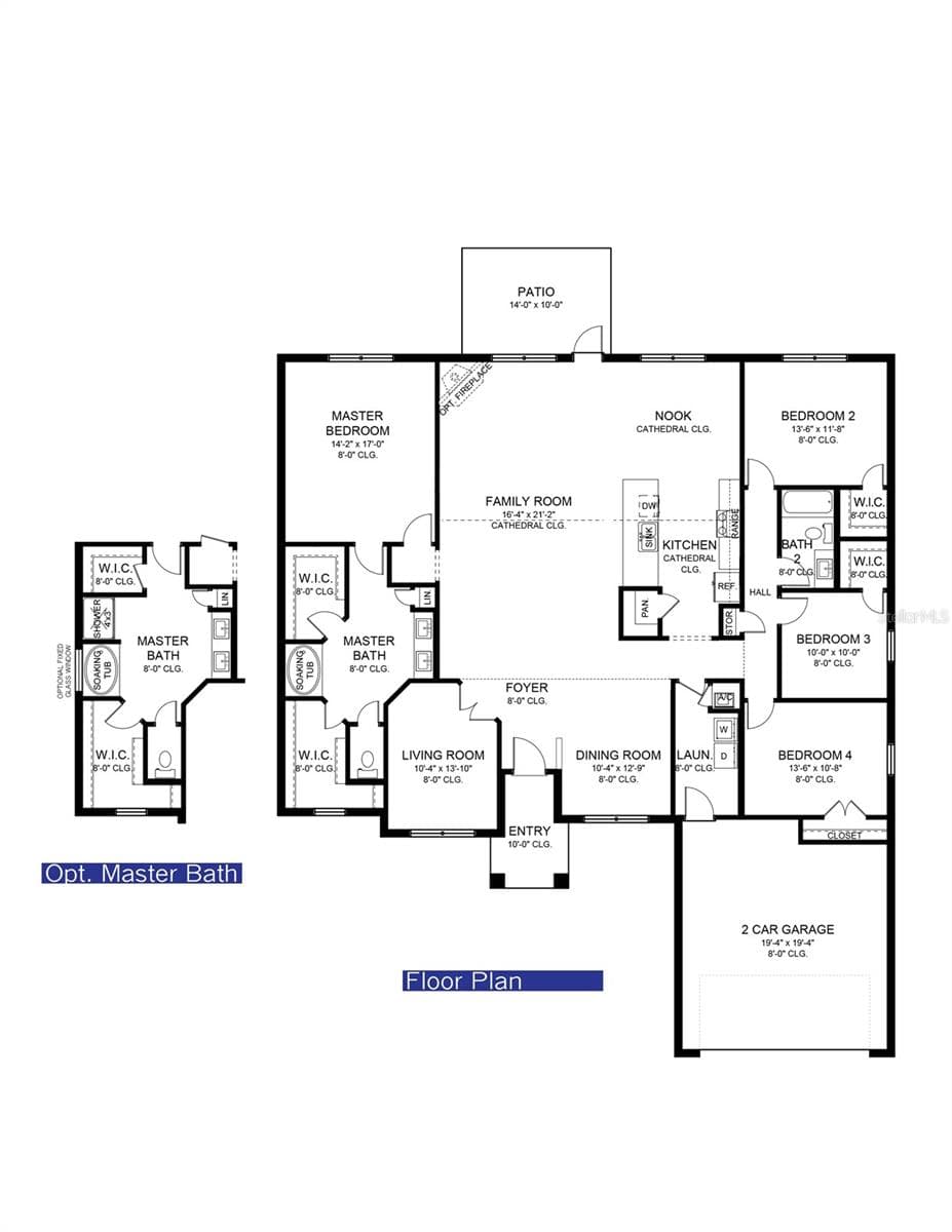 FLOOR PLAN - 2564 W MUSTANG BLVD, BEVERLY HILLS