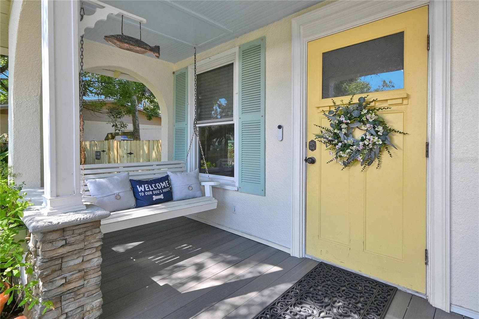 Front Porch swing. - 1112 PALMETTO ST, NEW SMYRNA BEACH