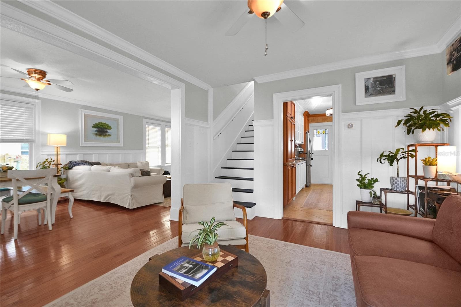 Downstairs Family, dining and living rooms. - 1112 PALMETTO ST, NEW SMYRNA BEACH