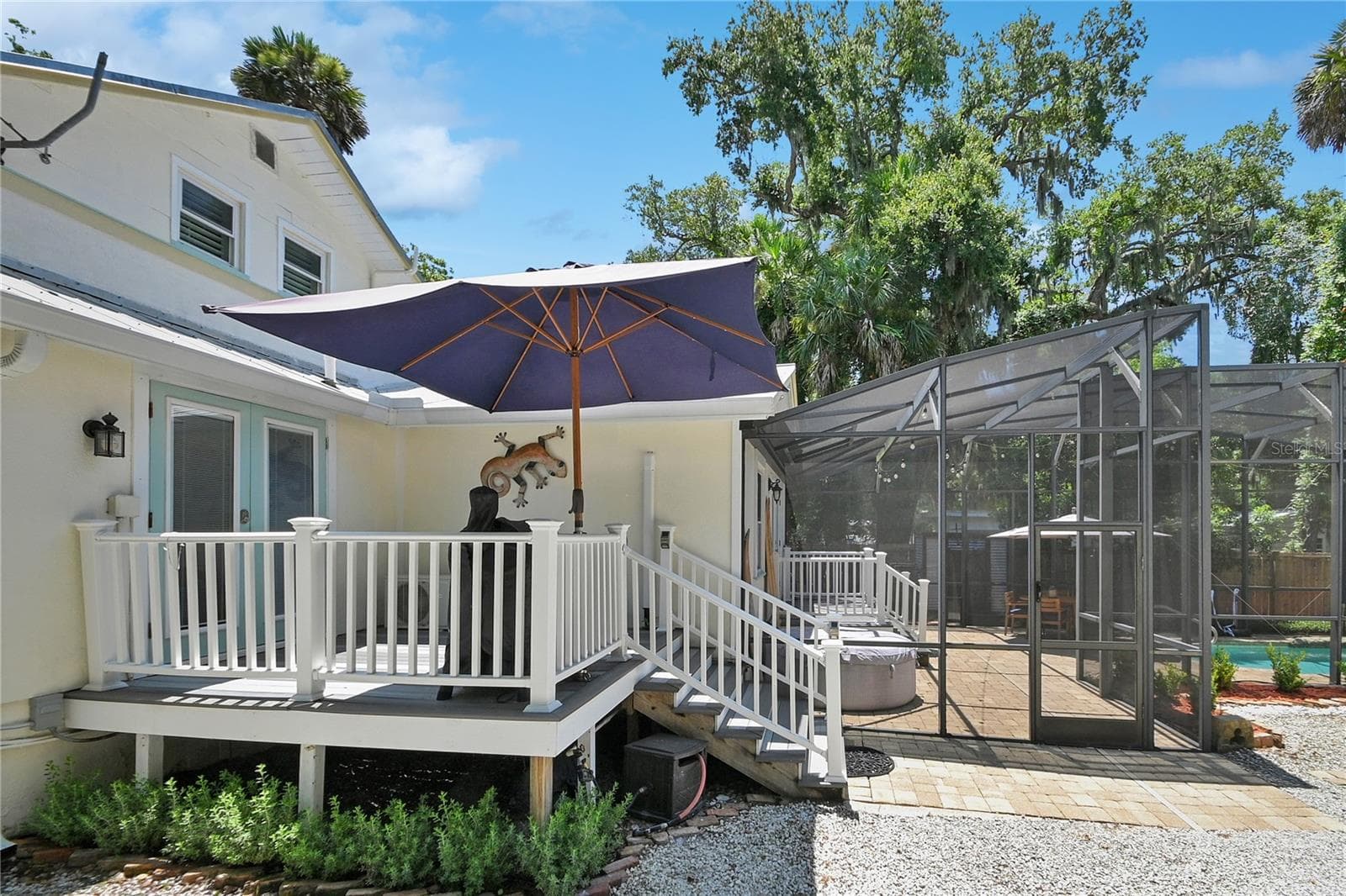 Deck off the kitchen. - 1112 PALMETTO ST, NEW SMYRNA BEACH