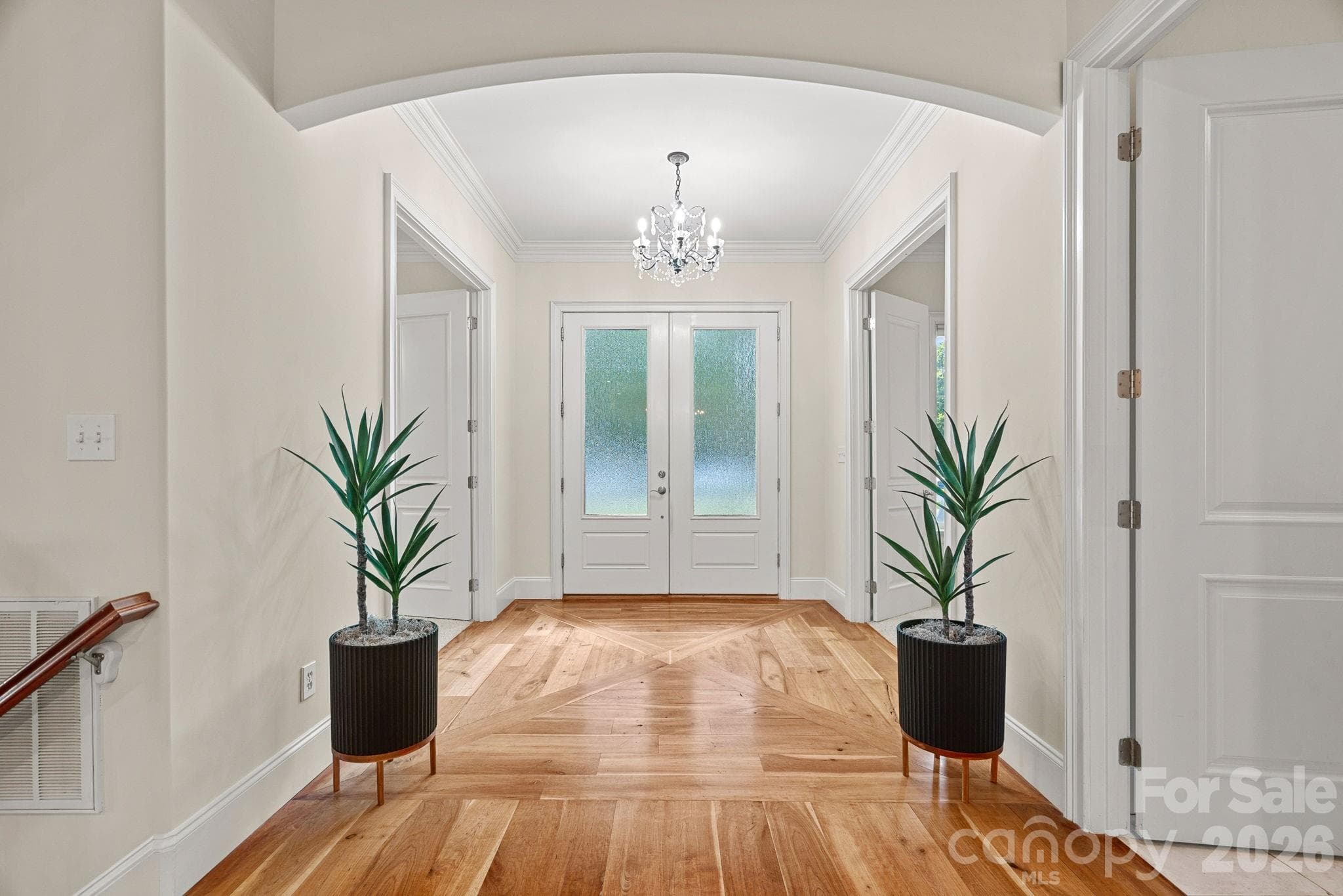 Grand Foyer Solid Cherry Wood Floors - 7967 Glen Abbey Circle, Stanley